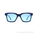 Mode Vintage UV400 Quadratische Acetat polarisierte Sonnenbrille